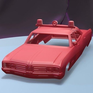 Buick chat sauvage police 1968 imprimable voiture corps fente scalextric tamiya rc miniz contrôle robot d'exploration ninco Kyosho scx axial Jeux jouets Jeu accessoires 3d print model - Mito3D
