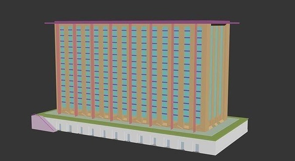 edificio costruire architettura architettonico città esterno urbano strada appartamento paesaggio Casa all'aperto 3d print model - Mito3D