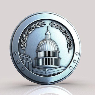 building capitol coin architectural house city exterior street cityscape cnc art coins badges 3d print model - Mito3D