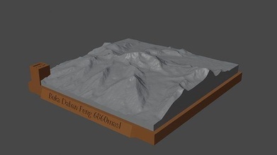 buka daban feng mountain landscape volcano terrain environment nature photogrammetry elevation dem science 3d print model - Mito3D