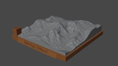 cerro raya montaña paisaje volcán terreno ambiente naturaleza fotogrametría elevación dem ciencias 3d print model - Mito3D