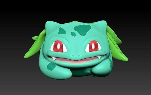 Bulbasaur çiçek vazo pokemon oyun video oyunu kül nintendo ucube dekor popüler anime genel karikatür poli ev 3d print model - Mito3D