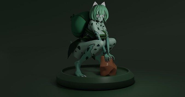 Bulbasaur kız pokemon anime pokedex 3dmodel 3dprint stl dosyası Pikaçu pokeball figürinler minyatürler Sanat heykeller 3d print model - Mito3D