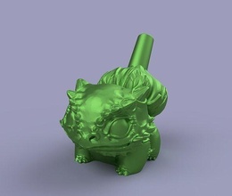 bulbasauro narguilé shisha bocal boca adaptador cachimba passatempo faça bulbasur 3d print model - Mito3D