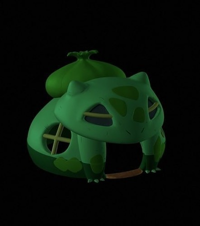 bulbasaur maison jouet pokémon fushigidane décor jeux jouets 3d print model - Mito3D