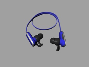 azul preto Bluetooth fone ouvido bule Preto esporte fones ouro audio estéreo teatro orelha dispositivo som cabaça eletrônicos passatempo faça 3d print model - Mito3D