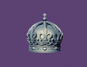 búlgaro coroa Bulgária ouro tiara joalheria realeza gema retro brilhando luxo vintage prata imprimível monarca rei real coronal brinquedos rainha jogos 3d print model - Mito3D