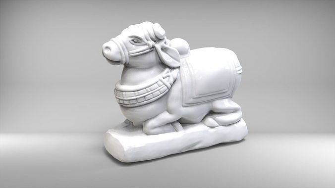 stier nandi skulptur indisch statue westen kunst skulpturen 3D print model - Mito3D