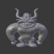 bull character model games-toys animation cartoon toy games toys 3d print model - Mito3D