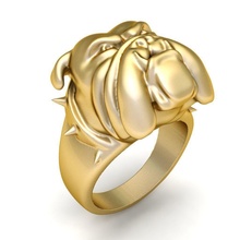 bull dog ring 26 jewelry fashion accessories gold diamond man men woman women unisex design rings 3d print model - Mito3D
