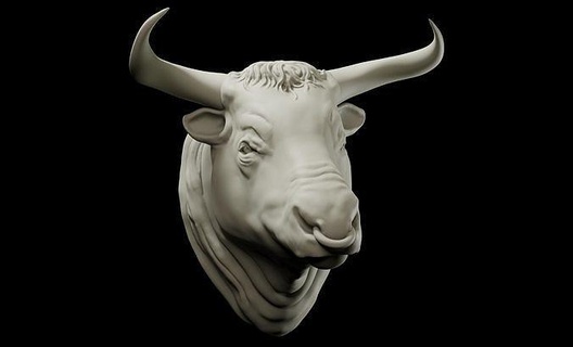 touro cabeça pretendido 3d impressão animal escultura esculturas ox vaca mamífero estátua fracasso troféu gado cabide 3dprinting búfalo chifres toro imprimível arte 3d print model - Mito3D