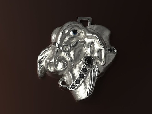 toro testa pendente gioielleria mucca stampabile argento toro sterlina diamante lusso oro gioiello gemma ciondoli 3d print model - Mito3D