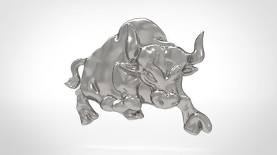 boğa kolye bas rahatlama baskı tasarım dekorasyon takı heykel hayvan sanat altın platin indir bull 3d print model - Mito3D