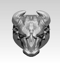 toro anillo bisonte vaca cabeza animal hombre mujer chico niña joya joyería imprimible cnc anillos 3d print model - Mito3D