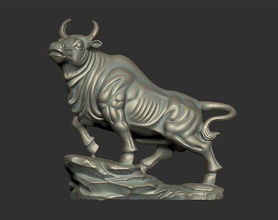 taureau sculpture statue ox mammifère terre bétail buffle animal décoration ornement imprimable art sculptures 3d print model - Mito3D