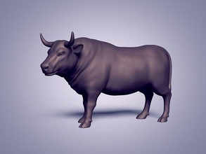 Toro statua pronto 3d stampa mucca animale mammifero azienda agricola matador bestiame bisonte toro in esecuzione figurina scultura scolpire Stampa ox corno bufalo statuetta 3d print model - Mito3D