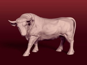boğa heykel hazır 3d baskı hayvan heykelcik yazdır taş anıt şekil vermek inek burcu matador sığırlar bizon toro koşma ox bufalo akış sanat heykeller 3d print model - Mito3D