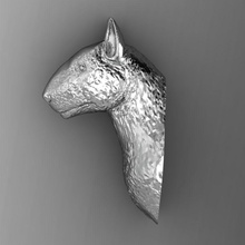 bull terrier kafa takı baş yazdırılabilir kolye altın canavar vahşi Gümüş stl Görünümüdür n katı model hayvan büyük cnc yüksek çokgen diğer 3d print model - Mito3D