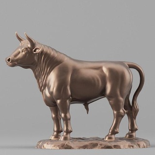 touro toro animal escultura Cortar carne furioso estátua arte esculturas gado vaca 3d print model - Mito3D