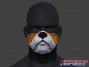 bulldog cosplay mask - halloween costume face helmet boxer dog head pitbull terrier puppy hulk spiderman games toys 3d print model - Mito3D