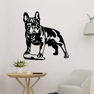 bulldog duvar dekorasyon köpek 2d Sanat dekor etiket hayvan Boğa 3d print model - Mito3D