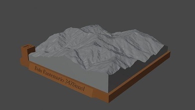 pelagem vigarista montanha panorama vulcão terreno Ambiente natureza fotogrametria elevação dem Ciência 3d print model - Mito3D