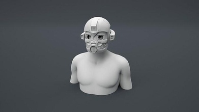 bourdon masque 3d impression transformateurs robot mécanique robots automatiques casque cosplay halloween jeux jouets 3d print model - Mito3D