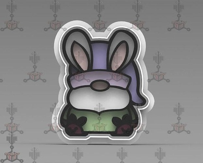 bunny cookie cutter dia pascua easter la coneja conejito en pijama cortador galleta house kitchen dining 3d print model - Mito3D