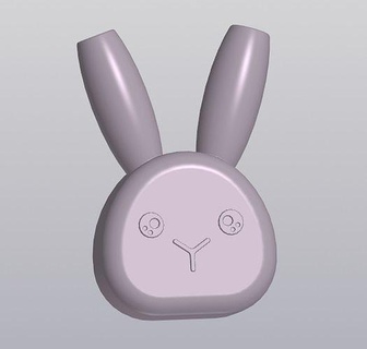 bunny penholder pencilholder desktop organizer holder stationery storage office supply rabbit hare house decor 3d print model - Mito3D