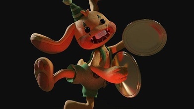 bunzo tavşan hayran 3d yazdır model oyuncak haşhaş oyun zamanı heykel karakter korku şirin bölüm yüksek kalite oyunlar oyuncaklar 3d print model - Mito3D