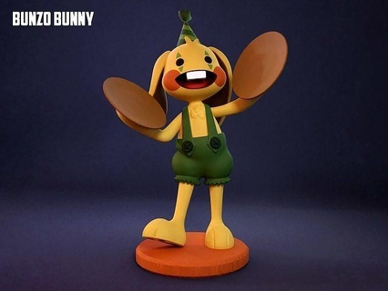 bunzo bunny poppy huggy wuggy figura resina filamento terror indie game videojuego art sculptures 3d print model - Mito3D