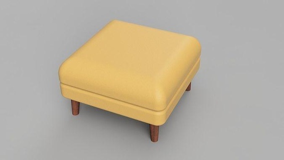burrow nomad ottoman furniture chair pouf interior sofa modern seat leather fabric design armchair living furnitur room wood house 3d print model - Mito3D