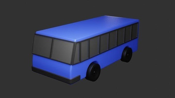 autobús 3d modelo vehículo pasajero transporte carga comercial licuadora 3dmodel 3dprintable juguete juegos juguetes 3d print model - Mito3D