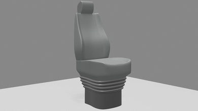 bus seat chair car city passenger interior sofa furniture armchair cabin seating design plastic vehicle station hobby diy automotive 3d print model - Mito3D