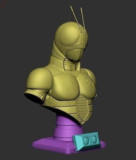 fracasso Preto rx tokusatsu Kamenrider 3dprinting arte stl esculturas 3d print model - Mito3D