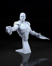busto comandante Shepard masa ciencia fi Andrómeda omni espada masculino fantasía mesa juego Arte ventilador figurilla espacio Miranda esculturas 3d print model - Mito3D