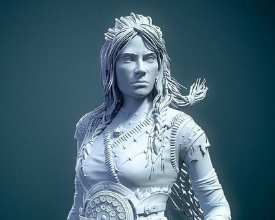 büst Freya Tanrı savaş Ragnarok oyun istasyonu Sanat hayran kökler kılıç Atreus masaüstü minyatürler dnd Kratos heykeller 3d print model - Mito3D