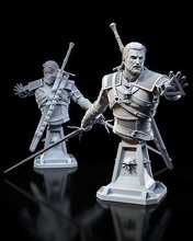 bust geralt rivia witcher 3 ciri yennefer fantasy tabletop dnd figurine game art fan triss monster sculptures 3d print model - Mito3D