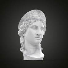 busto of hera luna juno griego diosa grecia estatua zeus esposa olimpo romano clásico escultura roma imprimible arte esculturas 3d print model - Mito3D