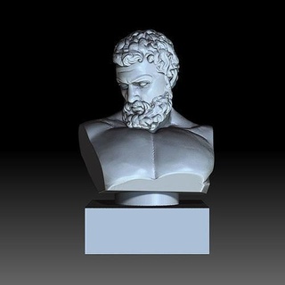busto hercule Hércules Heracles antiguo griego mitología escultura hombre héroe personaje fantasía Arte esculturas 3d print model - Mito3D