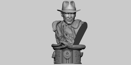 busto Indiana Jones Harisson vado júnior Arte esculturas 3d print model - Mito3D