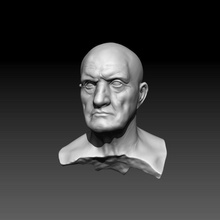 baskın erkek sanat büstü adam heykel anatomi Yunan Roma yazdırılabilir heykeller tarihi 3d 3d print model - Mito3D