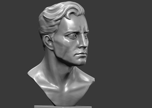 Büste Männer Kunst die Skulpturen Skulptur Kopf Männlich Mann Gesicht Menschen portrait Dekoration 3d print model - Mito3D