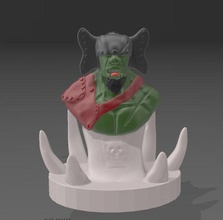busto orco model3d modelo 3d la impresión de fantasía criatura el estatua monster art las esculturas 3d print model - Mito3D