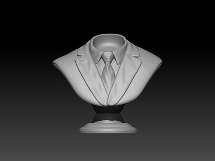 busto traje 3d modelo impresión stl formato Arte esculturas 3d print model - Mito3D