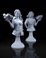 büst tris Merigold Cadı 3 Geralt Ciri rpg fantezi masaüstü masa ateş kitap heykelcik oyun Sanat hayran tilki maske heykeller 3d print model - Mito3D