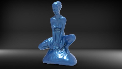 busto mujer 2 impresión desnudo sábanas tabloide periódicos leer diario revistas revista leyendo arte esculturas 3d print model - Mito3D