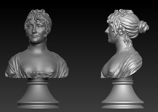 baskın kadın 3d model sanat büstü heykel heykeltraşlık <url> 3dmodel baş dekorasyon Bronz mermer mimari ayrıntılar heykeller 3d print model - Mito3D