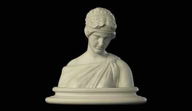 busto of mujer imprimible arte escultura antiguo griego romano cabeza decoración retrato estatua esculturas 3d print model - Mito3D