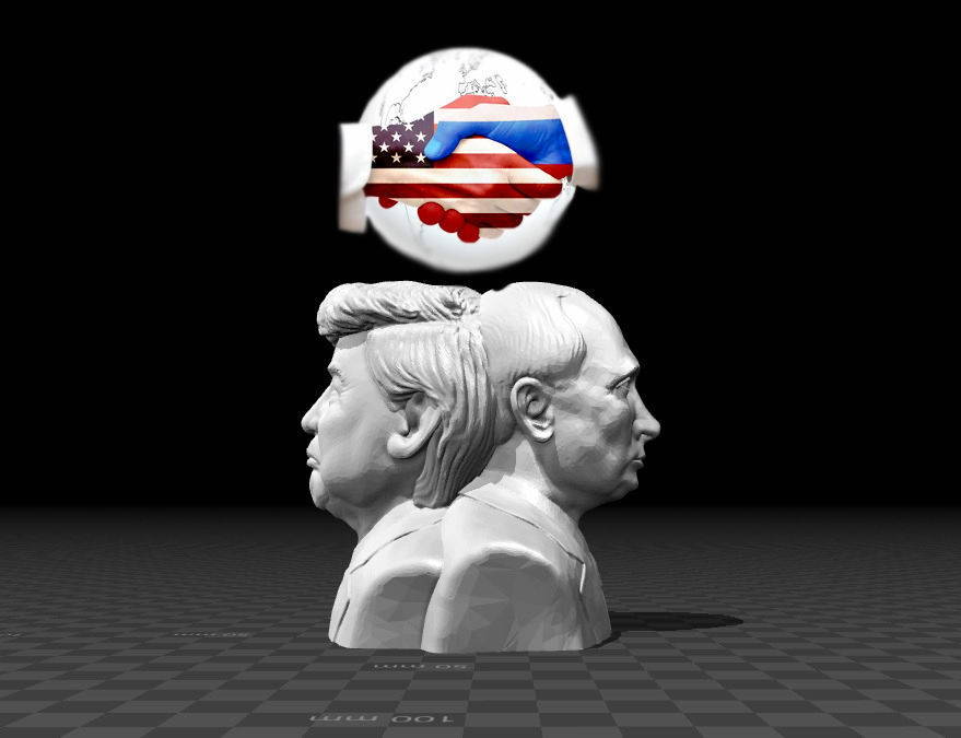 bust worlds greatest leaders america art free leader medelis peace president putin russia sculpture trump usa vladimir donald hq sculptures 3D print model - Mito3D